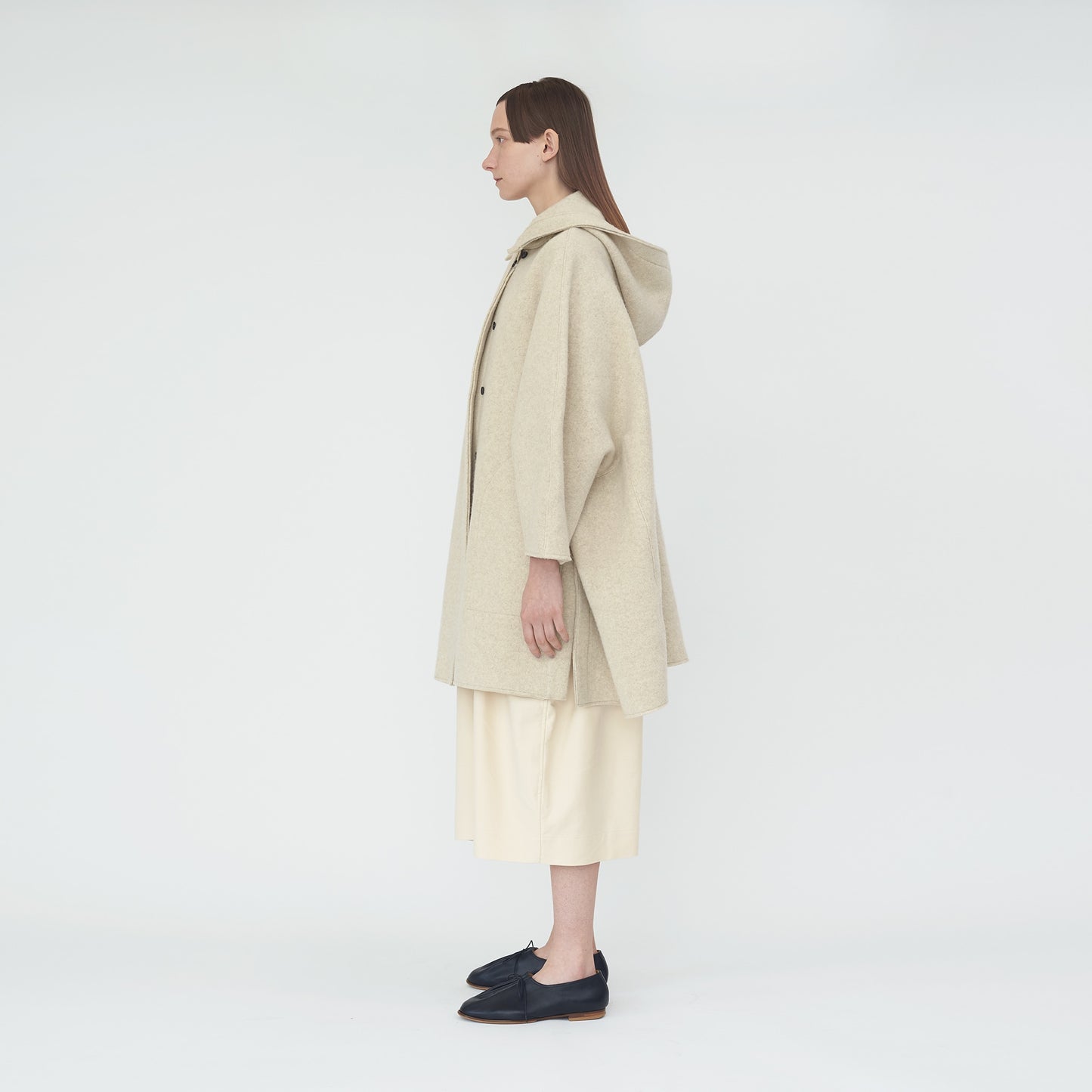 wool knit cape with hood – TENNE HANDCRAFTED MODERN